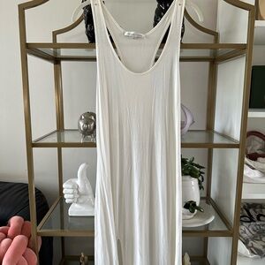 Lovers and friends white tank dress with slit